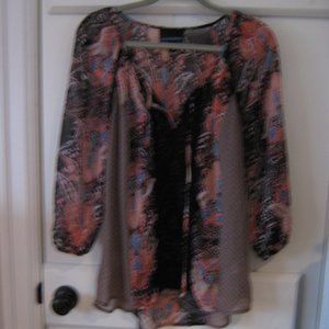 Cynthia Rowley Sheer Peasant Blouse
